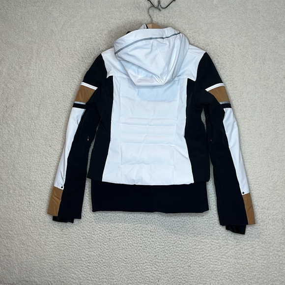 NWT Obermeyer Womens White/Brown/Black Colorblock Alta Jacket Size 4 - Picture 13 of 13